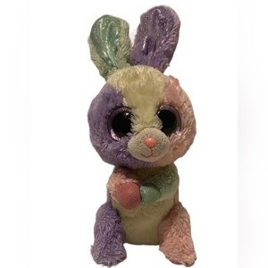 Ty Beanie Boos Retired- BLOOM the 6" Easter Bunny Rabbit 2015 Multicolor